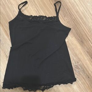 Black Lace Trim Camisole